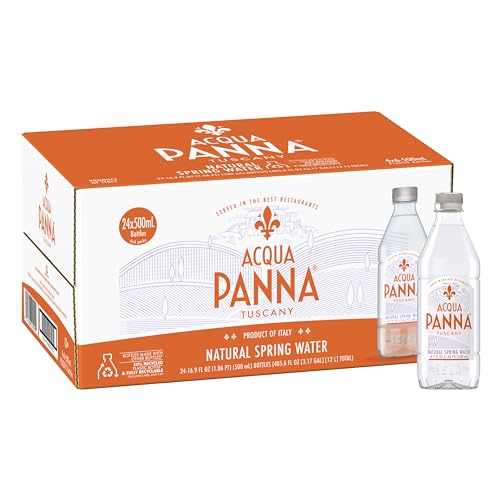 Acqua Panna Natural Spring Water, 16.9 Fl. Oz. Plastic Bottles, Pack of 24