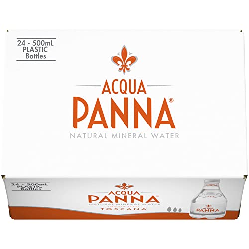 Acqua Panna Natural Spring Water, 16.9 Fl. Oz. Plastic Bottles, Pack of 24