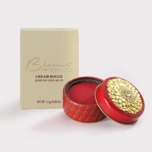 Besame Cosmetics | Crimson Cream Rouge - 1938 | Cream Blush for Cheeks + Lips with Long Wearing Matte Finish | Vintage Makeup in Reusable Tin | 2-in-1 Lip and Cheek Tint | Vegan Makeup Blush