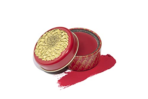 Besame Cosmetics | Crimson Cream Rouge - 1938 | Cream Blush for Cheeks + Lips with Long Wearing Matte Finish | Vintage Makeup in Reusable Tin | 2-in-1 Lip and Cheek Tint | Vegan Makeup Blush