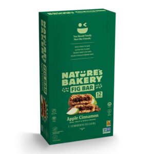 Nature's Bakery Whole Wheat Fig Bar, Vegan + Non-GMO, Apple Cinnamon (12 Count)