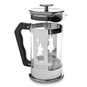 bialetti french press coffee maker, 8 cup, preziosa stainless steel