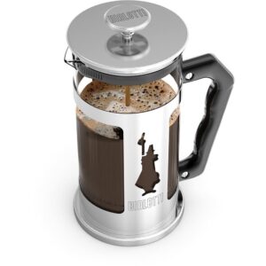 Bialetti French Press Coffee Maker, 8 Cup, Preziosa Stainless Steel