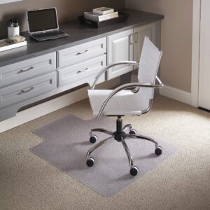 flash furniture jackson 45'' x 53'' low pile carpet chair mat with lip with studded gripper back and scuff resistant textured top