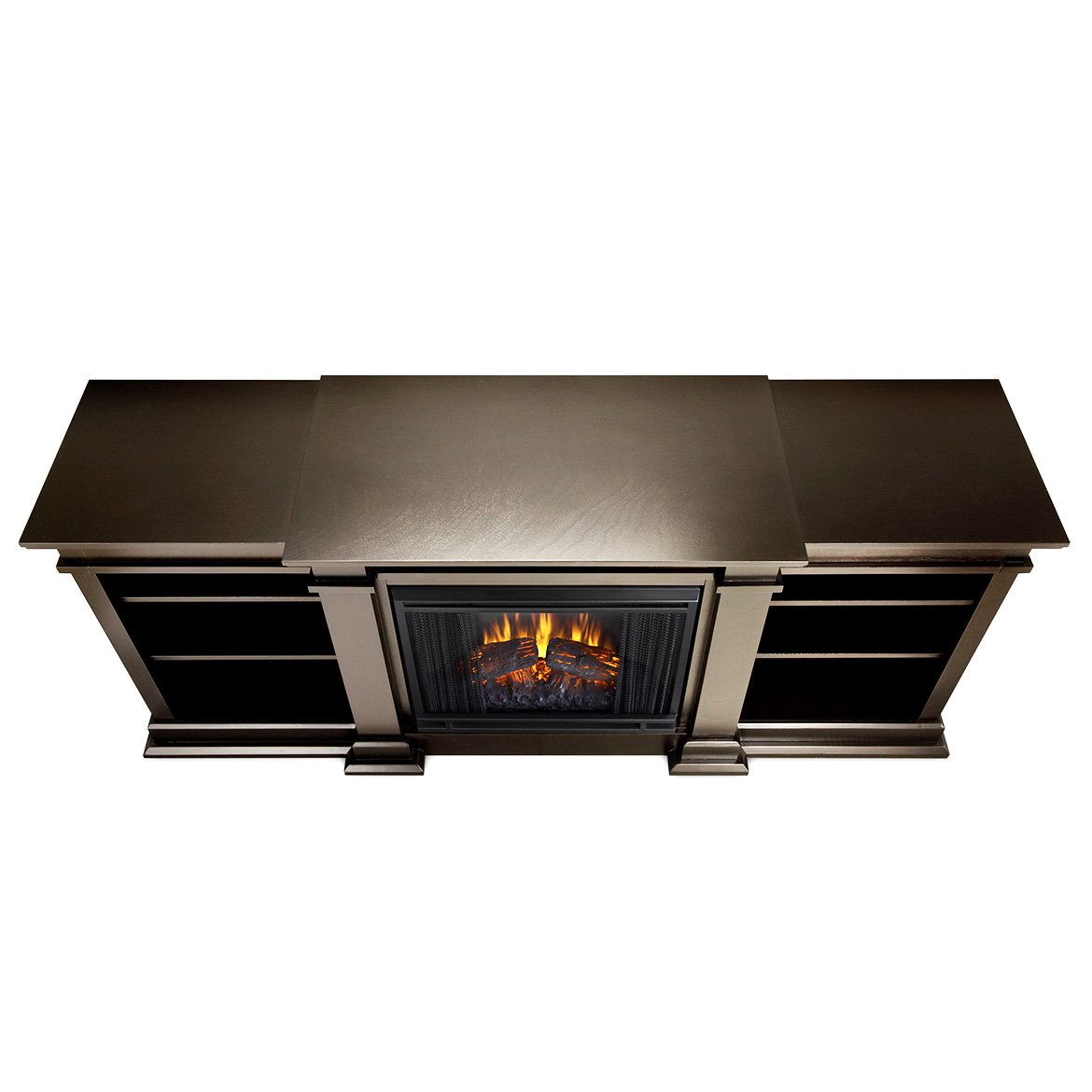 Real Flame Fresno Electric Fireplae Media Fireplace, Large, Dark Walnut