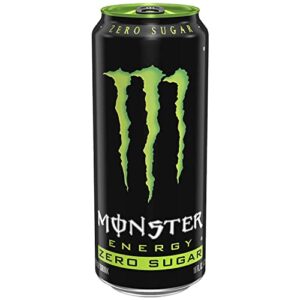 Monster Energy Zero Sugar, Low Calorie Energy Drink, 16 FL OZ (Pack of 24)