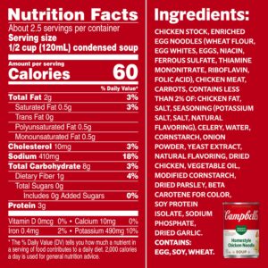 Campbell's Condensed Healthy Request Homestyle Chicken Noodle Soup, 10.5 Ounce Can (Pack of 12), 200000016721