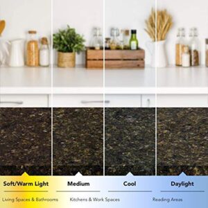 Instant Granite Premium Kitchen Countertop Vinyl Laminate Cover | Easy Installation | Displays No Seams | Peel & Stick | Durable Self-Adhesive | 36” x 144” | Marble Design | Black (12ft)