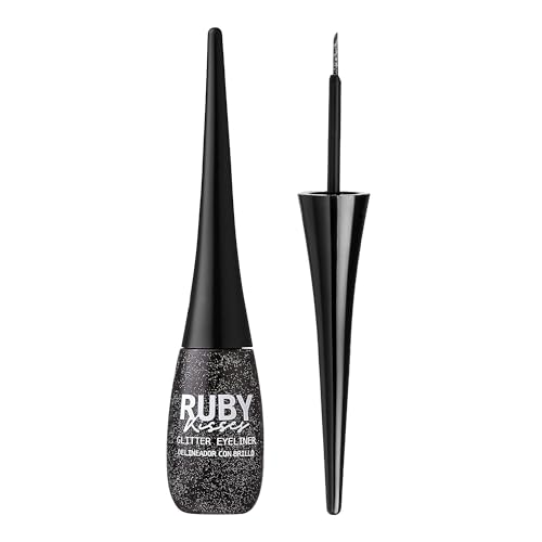 Ruby Kisses Eye Bling Glitter Eyeliner, Glitz N' Black