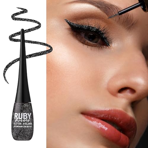 Ruby Kisses Eye Bling Glitter Eyeliner, Glitz N' Black