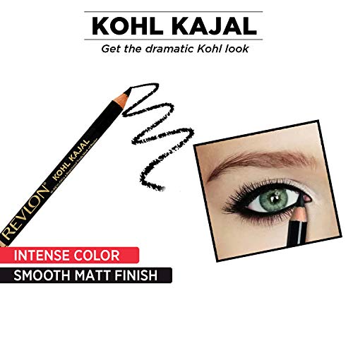Revlon Kohl Kajal Eye Liner Pencil Black, 1.14g