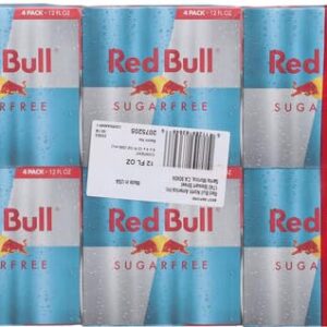 Red Bull Sugar Free Energy Drink, 12 Fl Oz, 24 Cans (6 Packs of 4)