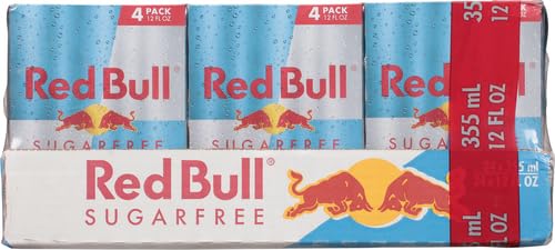 Red Bull Sugar Free Energy Drink, 12 Fl Oz, 24 Cans (6 Packs of 4)