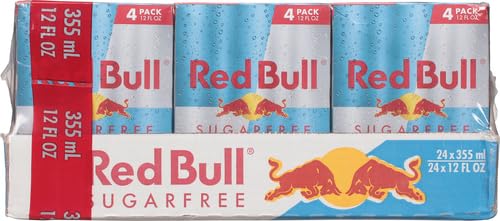 Red Bull Sugar Free Energy Drink, 12 Fl Oz, 24 Cans (6 Packs of 4)