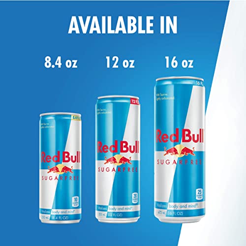 Red Bull Sugar Free Energy Drink, 8.4 Fl Oz, 24 Cans (6 Packs of 4)