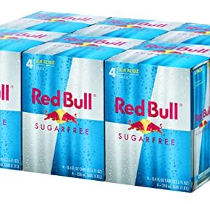 Red Bull Sugar Free Energy Drink, 8.4 Fl Oz, 24 Cans (6 Packs of 4)