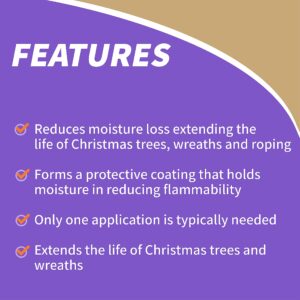 Bonide Wilt Stop, 16 oz Ready-to-Use Christmas Tree and Wreath Spray, Reduces Moisture Loss & Extends Life of Plants