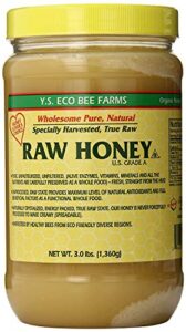 ys eco bee farms raw honey - raw, unfiltered, unpasteurized - kosher 3lbs