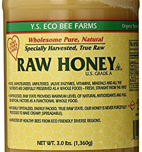 YS Eco Bee Farms RAW HONEY - Raw, Unfiltered, Unpasteurized - Kosher 3lbs