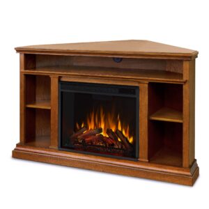 real flame churchill electric fireplace, oak