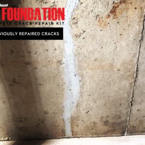 RadonSeal Concrete Foundation Crack Repair Kit (10 ft) - The Homeowner's Solution to Fixing Basement Wall Cracks Like The Pros!