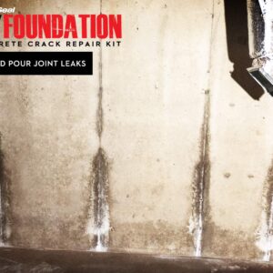 RadonSeal Concrete Foundation Crack Repair Kit (10 ft) - The Homeowner's Solution to Fixing Basement Wall Cracks Like The Pros!