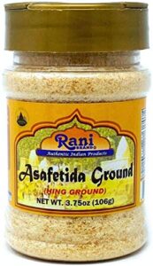 rani asafetida (hing) ground 3.75oz (106g) pet jar ~ all natural | salt free | vegan | non-gmo | asafoetida indian spice | best for onion garlic substitute