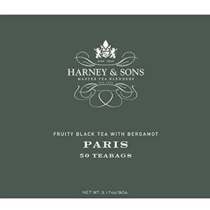 Harney & Sons Paris Tea, Fruity Black tea with Bergamot, 50 teabags