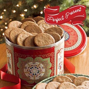 Nyakers Gingerbread Snaps Cookie Tin, Finest Ginger Snaps Original Flavor Swedish Cookie, 750 g - 26.45 oz - 1.65 lbs, With Protective Insert