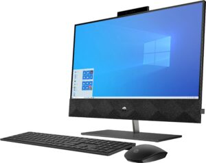 hp pavilion 24 desktop 4tb ssd 64gb ram (intel 10th gen processor with six cores and turbo boost to 4.30ghz, 64 gb ram, 4 tb ssd, 24" touchscreen fullhd, win 10) pc computer all-in-one