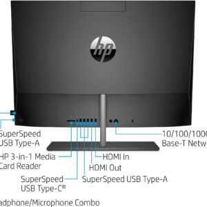 HP Pavilion 24 Desktop 4TB SSD 64GB RAM (Intel 10th gen Processor with Six cores and Turbo Boost to 4.30GHz, 64 GB RAM, 4 TB SSD, 24" Touchscreen FullHD, Win 10) PC Computer All-in-One