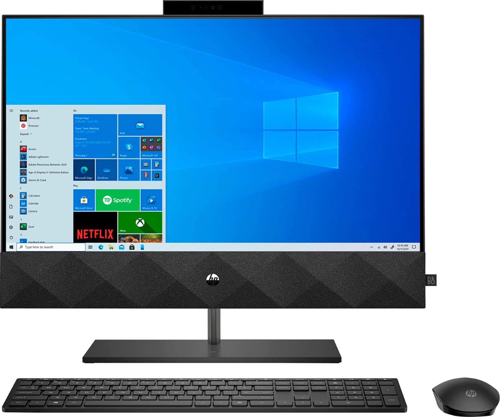 HP Pavilion 24 Desktop 4TB SSD 64GB RAM (Intel 10th gen Processor with Six cores and Turbo Boost to 4.30GHz, 64 GB RAM, 4 TB SSD, 24" Touchscreen FullHD, Win 10) PC Computer All-in-One