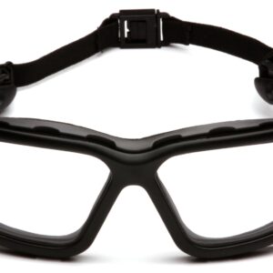 PYRAMEX I-Force Sporty Dual Pane Anti-Fog Goggle, Black Frame/Clear Anti-Fog Lens