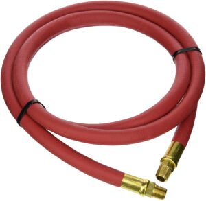 goodyear 6' x 3/8" lead-in rubber air hose,red