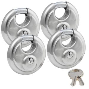 master lock - (4) keyed alike stainless steel trailer and multi purpose padlocks 40ka-4