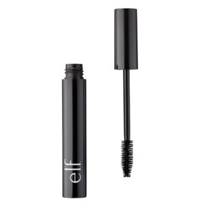 e.l.f. volume plumping mascara, creates thicker-looking, bold & volumized lashes, infused with vitamin b to strengthen lashes, vegan & cruelty-free