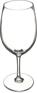 carlisle foodservice products alibi wine glass clear glass for restaurants, catering, kitchens, plastic, 20 ounces, clear