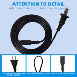 Parts Express Replacement AC Power Cord AC Power Cord for Xbox One S/X, Xbox Series X/S Sony PS4 2 Prong TV Power Cord Compatible for Printer, Monitor, Game Console DVR Chassis and Fans