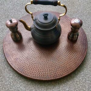 Premier Copper Products LS18DB 18-Inch Hand Hammered Copper Lazy Susan, Oil Rubbed Bronze