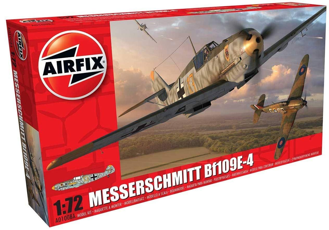 Airfix A01008A Model Plane Plastic Messerschmitt Bf109E-4 1:72 Scale