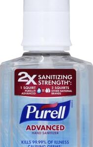 PURELL Advanced Hand Sanitizer Refreshing Gel, Clean Scent, 2 fl oz Travel Size Pump Bottle (Pack of 1) – 3050-24-CMR