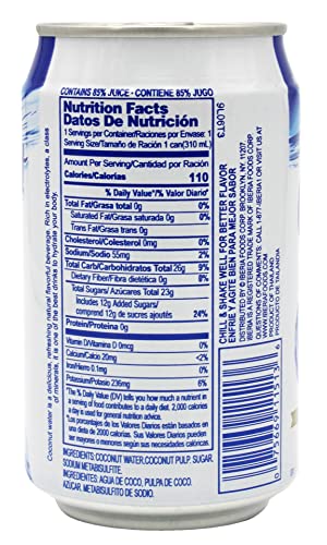 Iberia Coconut Water With Pulp, 10.5 Fl Oz (Pack of 24)