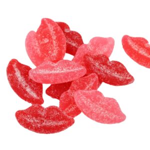gimbal's fine candies sour pucker-up gummy lips, 1 lb, 68 pieces, assorted flavors