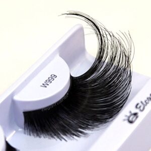 HALLOWEEN Pride Rainbow colorful parade false eyelashes (Black-Round)