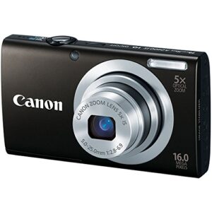 Canon PowerShot A2400 IS 16.0 MP Digital Camera with 5x Optical Image Stabilized Zoom 28mm Wide-Angle Lens with 720p Full HD Video Recording and 2.7-Inch Touch Panel LCD (Black)