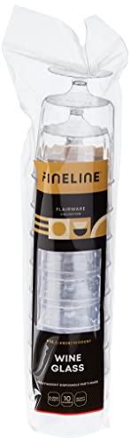 Fineline Settings Flairware Clear 8 oz. One Piece Wine Glass 240 Pieces