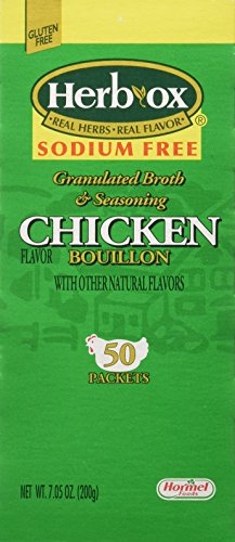 Herb-ox Hormel Herb Ox Chicken Bouillon Sodium Free 50 Packets