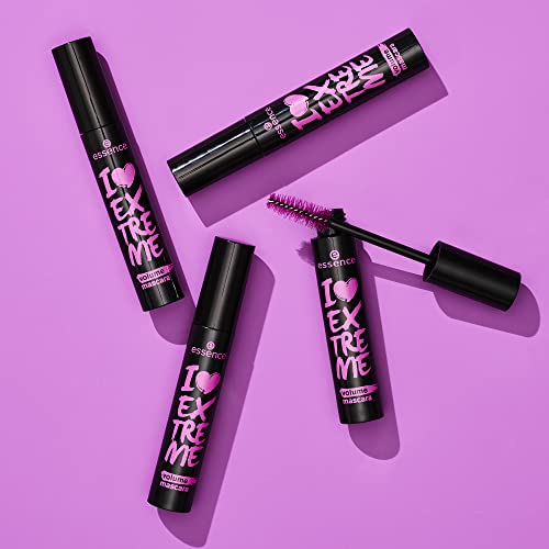 essence | I Love Extreme Volume Mascara | Paraben Free | Cruelty Free | Black (Pack of 1, Volume)