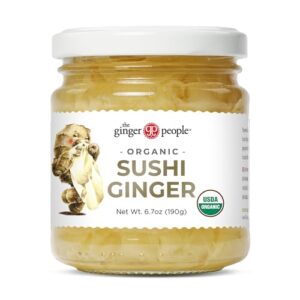 the ginger people organic pickled sushi ginger, vegan, 6.7 ounces (pack of 1)