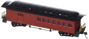 bachmann industries 1860 - 1880 passenger cars - combine - painted, unlettered red (ho scale)